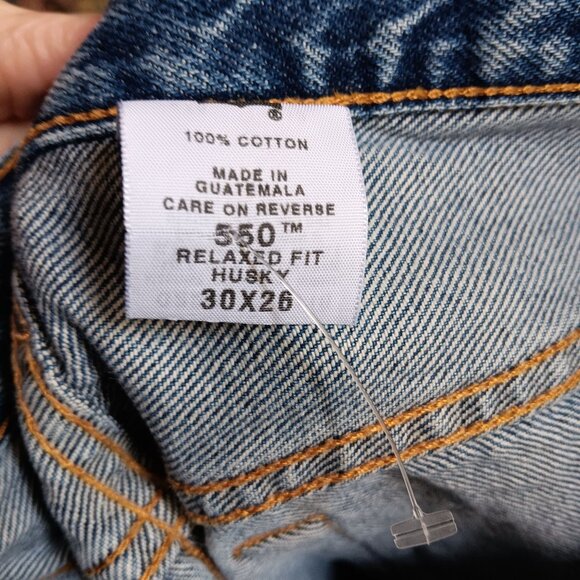 30x26 Husky Boys Levis 550 Jeans Vintage Relaxed Fit 1990's Red tab - Picture 5 of 5